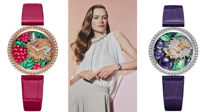 梵克雅寶腕錶定格鮮活瞬間 微雕琺瑯細膩呈現晶瑩果實 仙子飛舞採擷俏皮生動