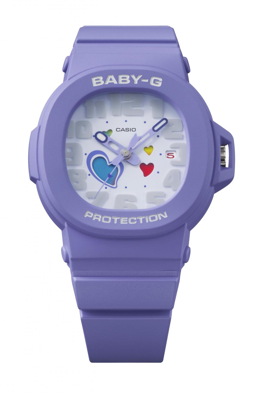 不僅外型亮眼，BGA-10系列兼具實用功能，紫色BGA-10-6A錶款，2,300元。