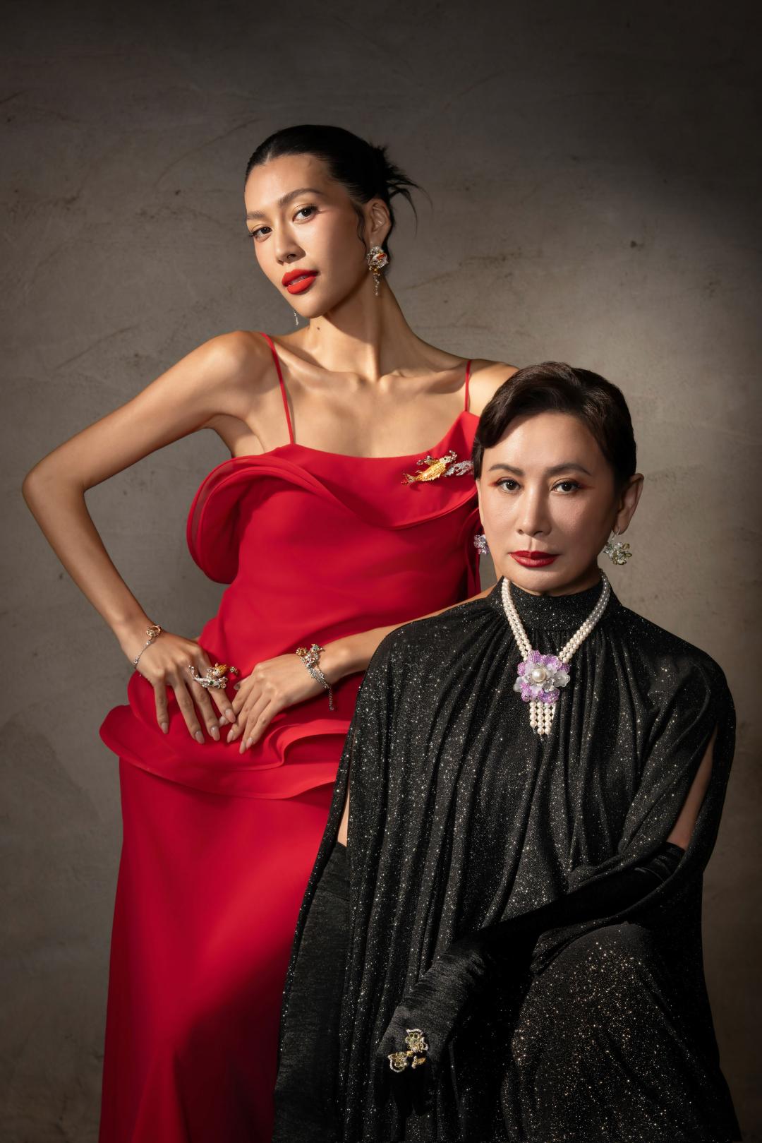 莫莉、陳亞蘭。（JHENG JEWELLERY提供）