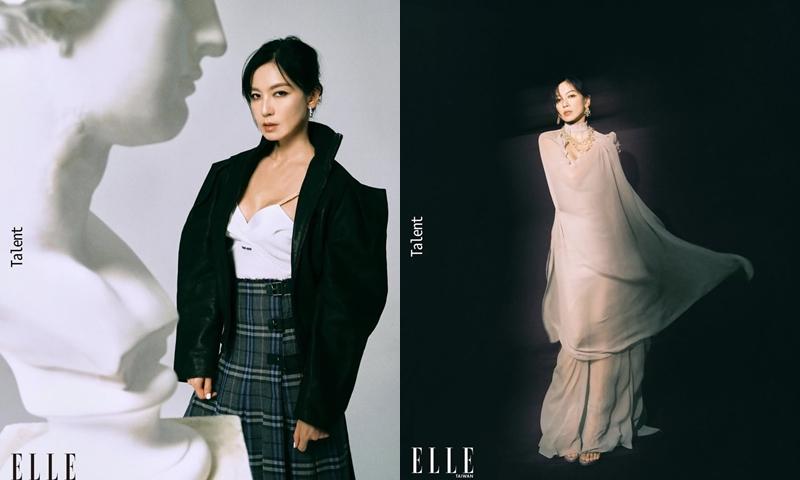 林熙蕾為《ELLETalent》擔任封面人物，一系列時尚美照曝光，超狂凍齡讓人驚豔。（翻攝自instagram）
