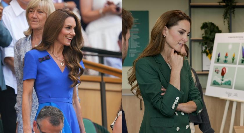 凱特王妃最愛波浪的「雀爾喜吹髮造型」。(美聯、翻攝自princeandprincessofwales ig)