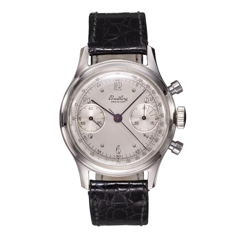 1945年問世的另一款Premier計時腕錶（Ref.790），當時錶款尺寸約35-36毫米。（Breitling提供）