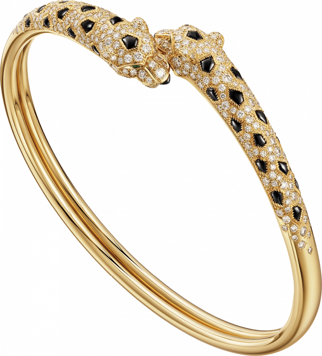 微風廣場，Cartier Panthère de Cartier 黃K金鑲鑽手環，商品價格請店洽。