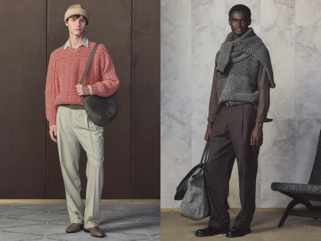 針織衫與毛衣的紋理，讓冬日基本造型更添視覺層次。