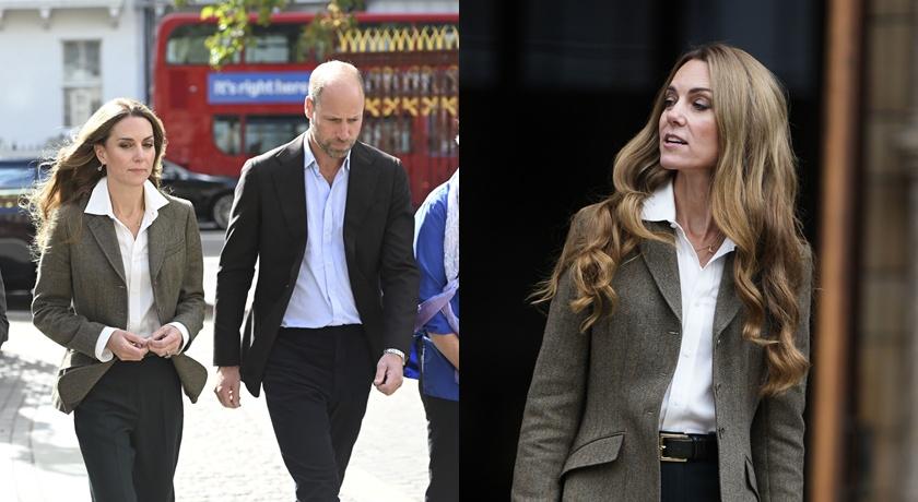 英國凱特王妃日前與威廉王子結束暑假恢復公務行程。(美聯社)
