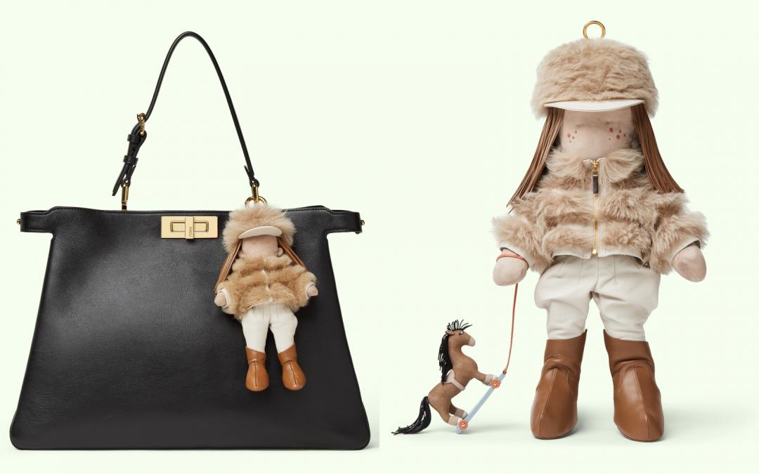 （左起）BFF Silvia吊飾，售價NT$49,200元；BFF Maxi大Silvia吊飾，售價NT$203,900元。
