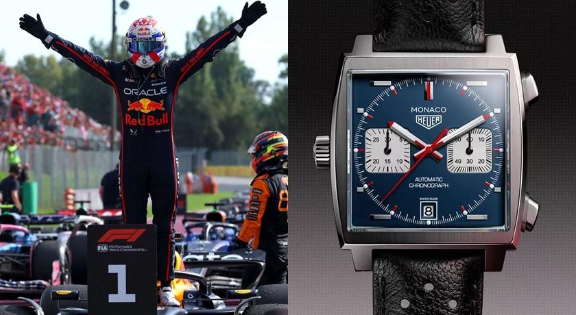 F1最速男換人Max Verstappen義大利站封王！戴TAG Heuer賽車錶高舉獎盃