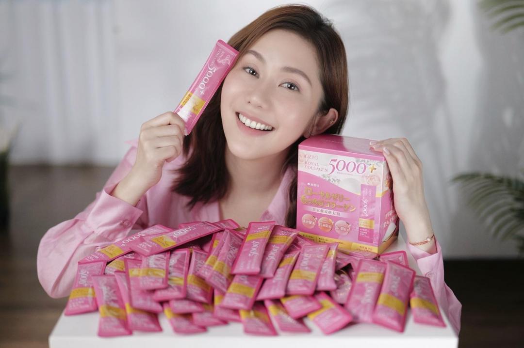 王宇婕表示OZIO膠原蛋白粉也是自己好氣色的祕密武器。