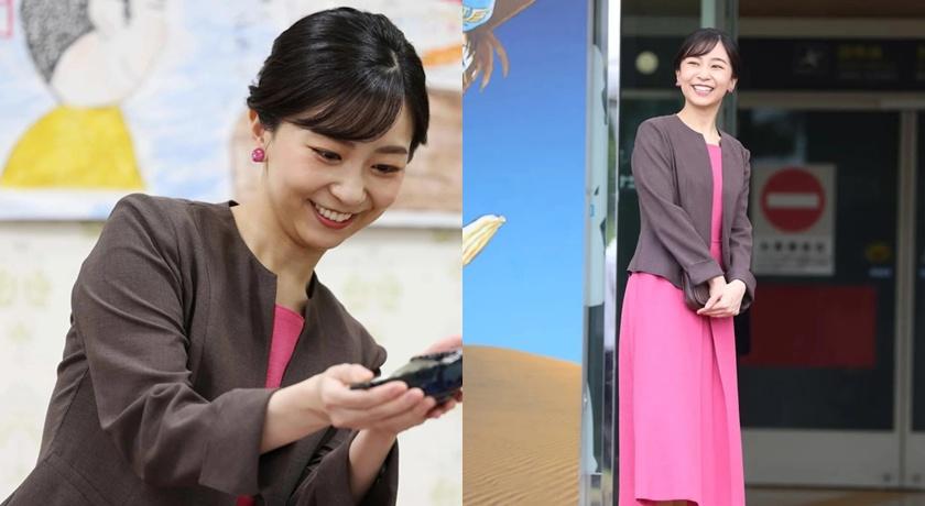 佳子公主佩戴「濱柚（はまゆう）」製作的桃紅色七寶燒耳環，定價2000日圓。