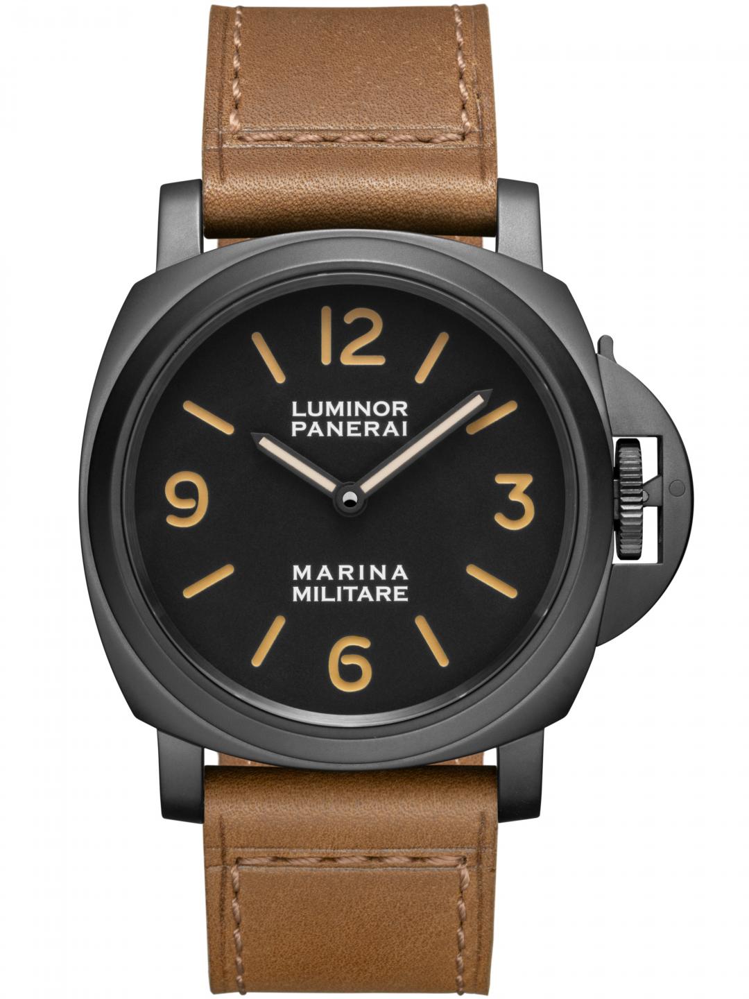 沛納海Luminor Marina Militare腕錶PAM05218，257,000元。(沛納海提供) 