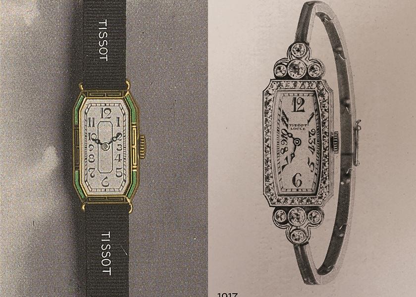 TISSOT自1917年以來曾經推出過多款矩形錶。(TISSOT提供，以下同)