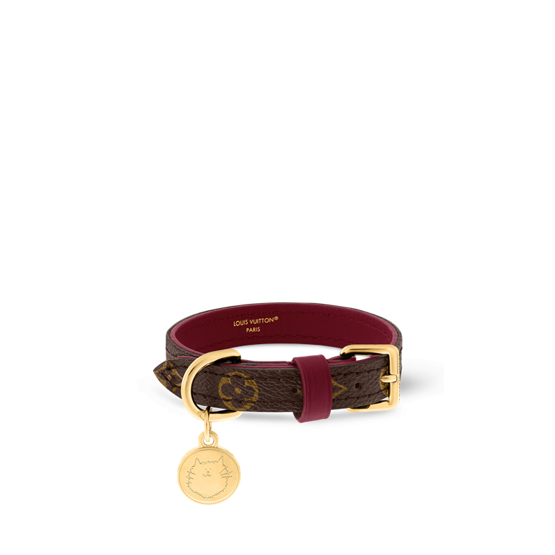Louis Vuitton x Grace Coddington寵物項圈。（Louis Vuitton提供）