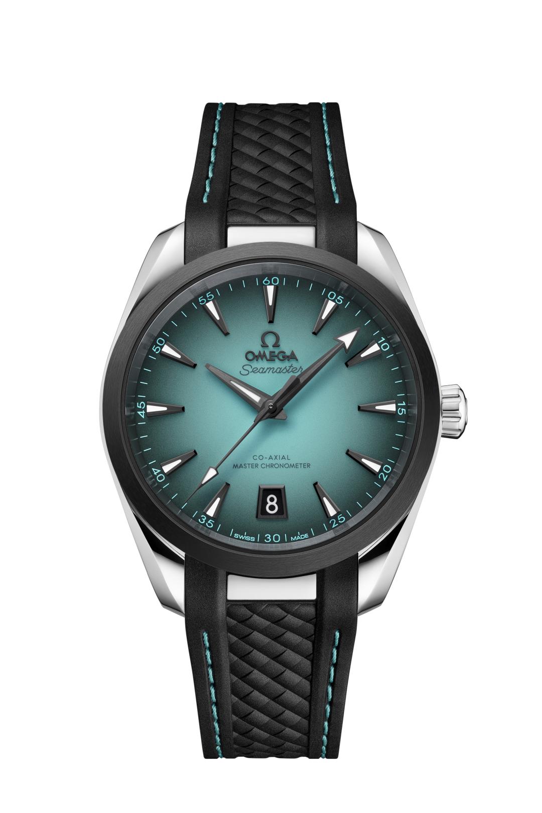 OMEGA海馬Aqua Terra 150米系列38毫米腕錶，230,000元。(OMEGA提供，以下同)