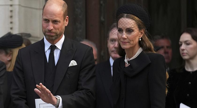 凱特王妃、威廉王子等王室高階成員出席在西敏寺大教堂舉行的肯特公爵夫人葬禮。