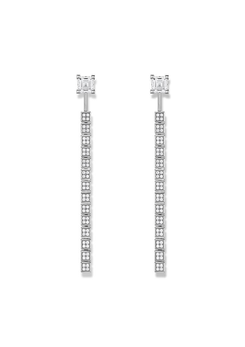 Ice Cube系列新作Asscher切割鑽石耳環。（Chopard提供）