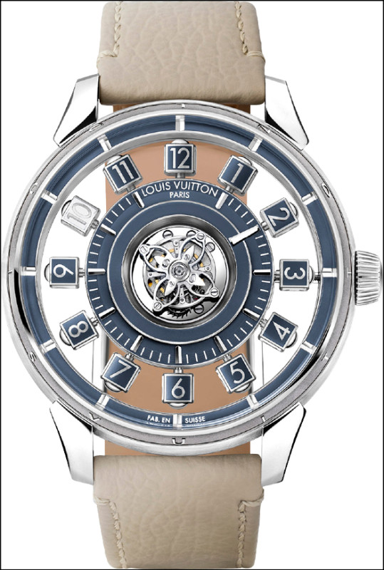 Tambour Taiko Spin Time Flying Tourbillon飛行陀飛輪腕錶，6,200,000元。