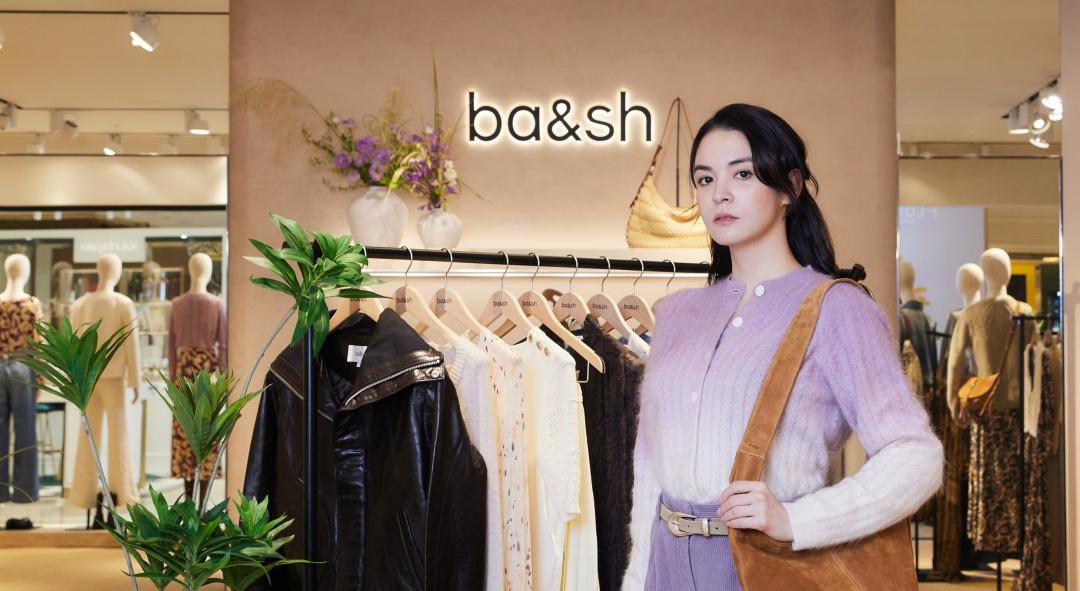 張榕容為ba＆sh微風信義新店開幕站台。