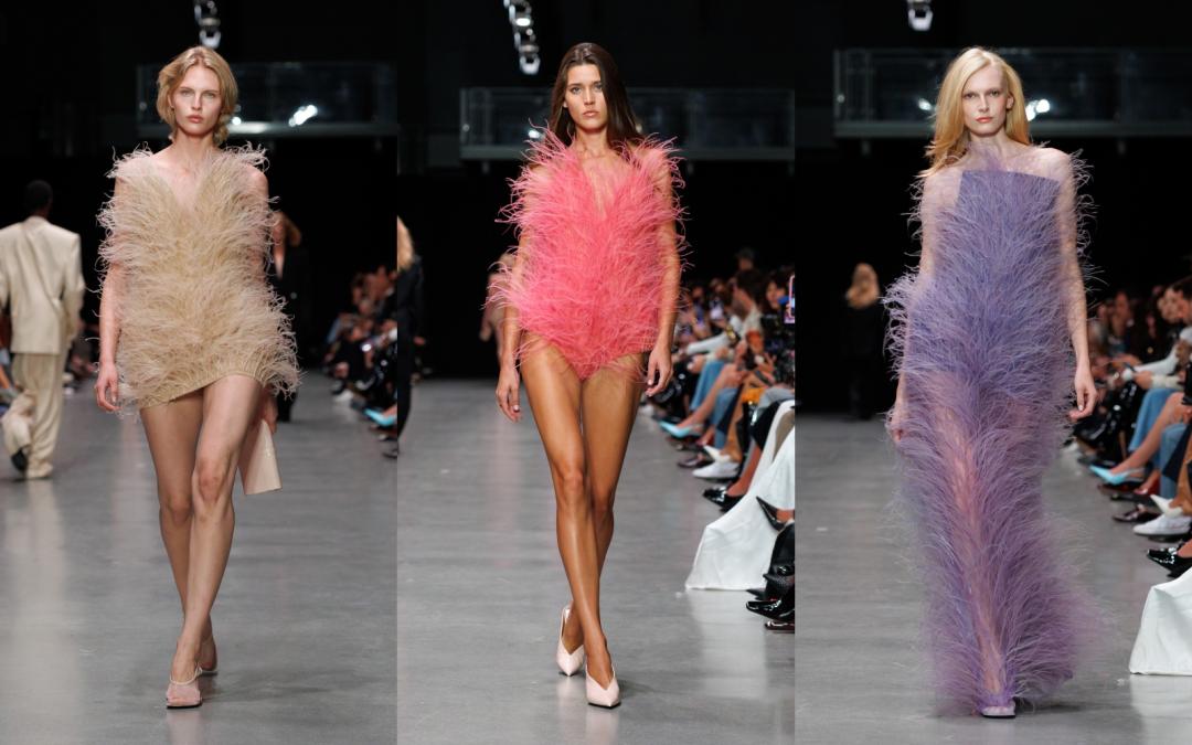 能營造出輕盈羽毛質感的FEVVERS，是本季全新開發面料之一。