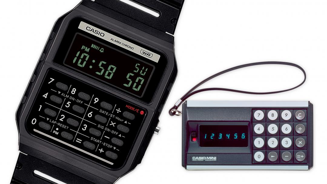 CASIO將計算機結合手錶，打造復古又實用的單品。