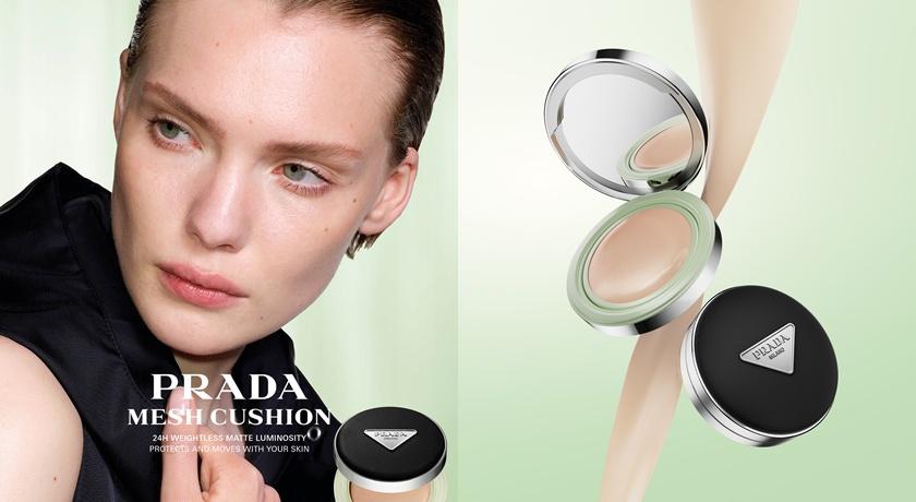 PRADA原生霧光尼龍氣墊粉餅，共4色，2,850元。