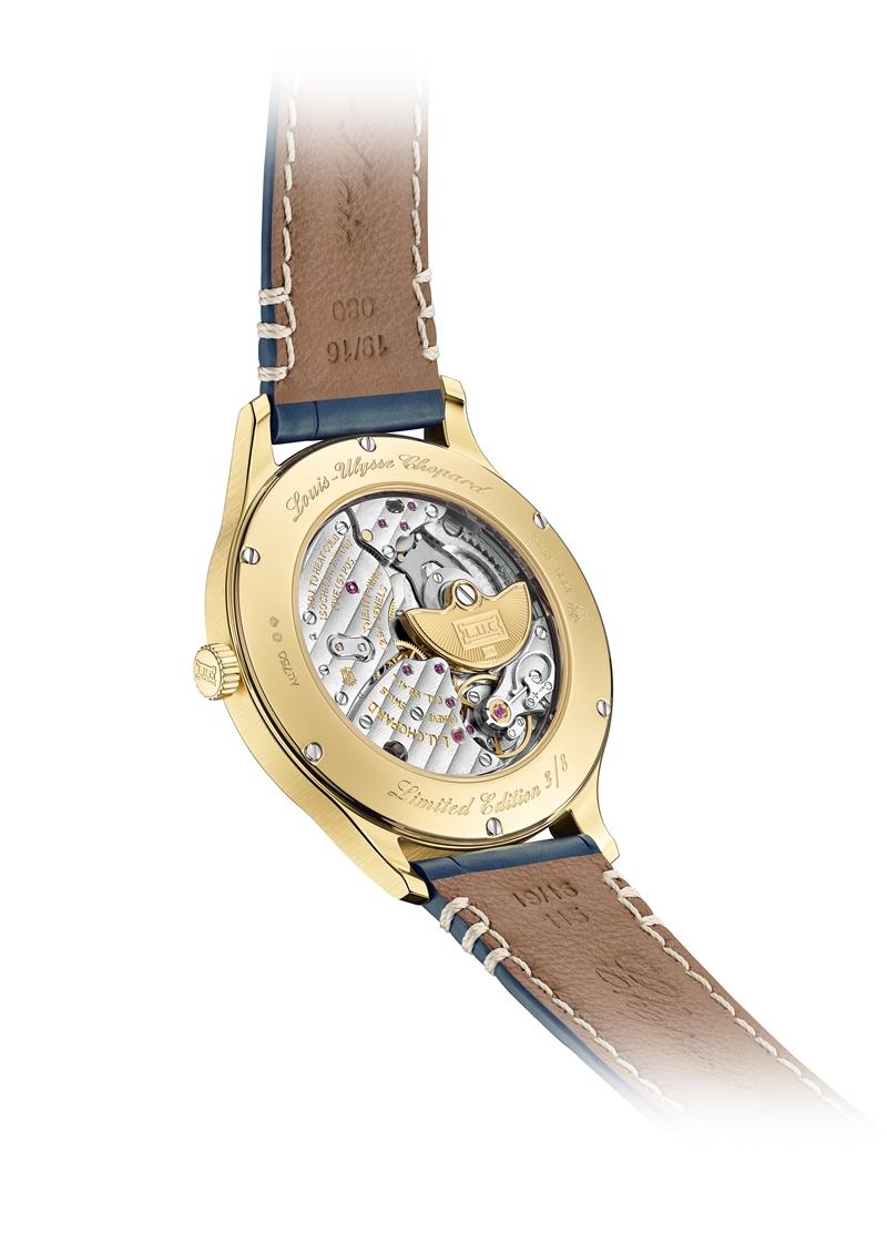 22K金微型擺陀成為後底蓋的視覺焦點。（Chopard提供）