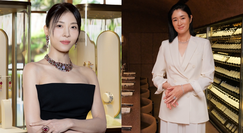 「年近半百」河智苑、小雪隔空比美！她披豪宅級千萬珠寶展現驚人凍齡