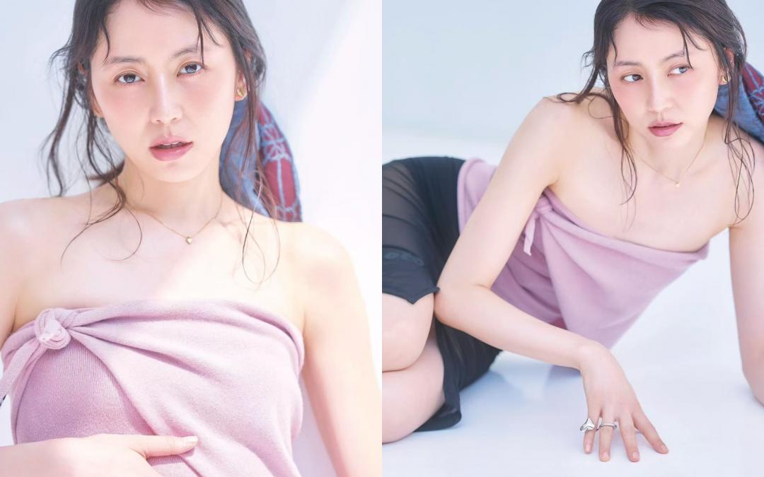 看得出來女神體態管理有道,零贅肉體態十分驚人。