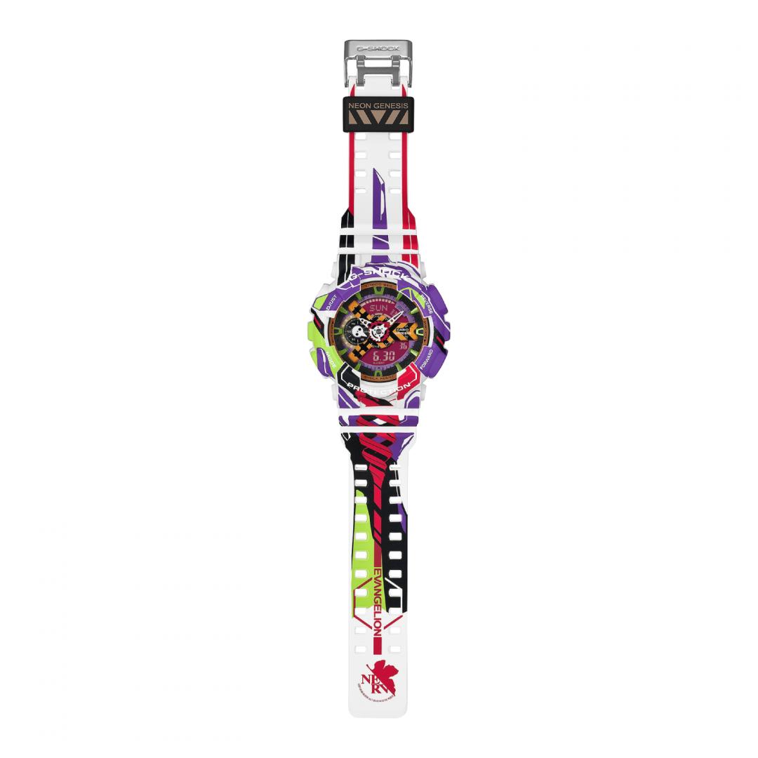 G-SHOCK再次與《新世紀福音戰士》合作,打造全新聯名腕錶GA-110EVA30-7A,7,800元。(G-SHOCK提供,以下同)