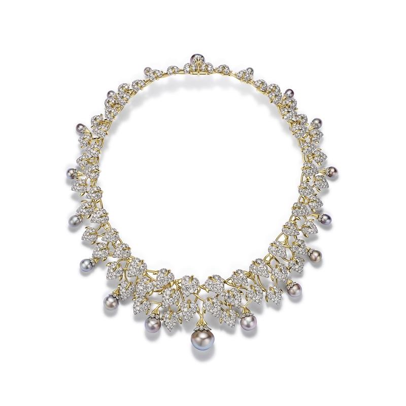 Cascade 自然海水珍珠項鍊。(Tiffany提供)