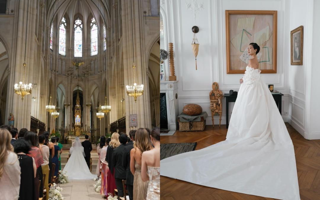 兩人先在紐約登記結婚後，在巴黎舉辦婚禮。