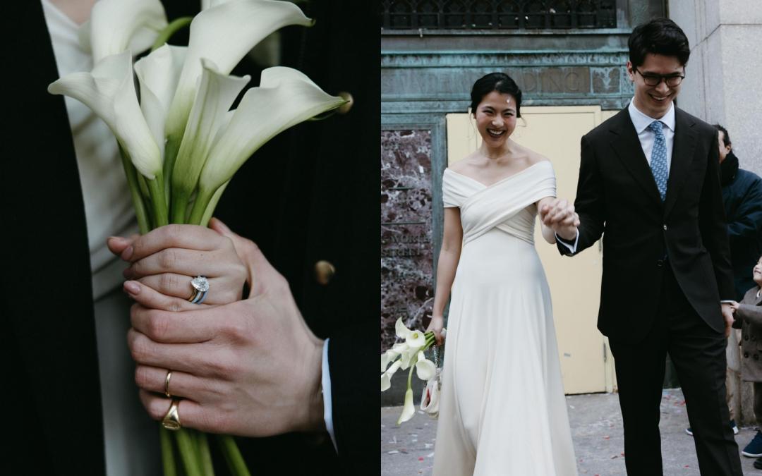 兩人的婚戒由新郎叔叔，同時也是珠寶設計師的James de Givenchy設計製作。