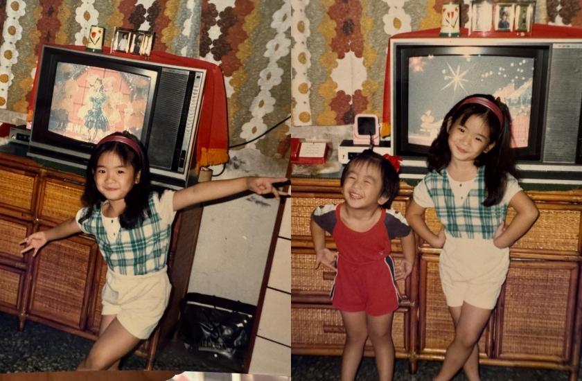 林依晨幼時照可愛極了。