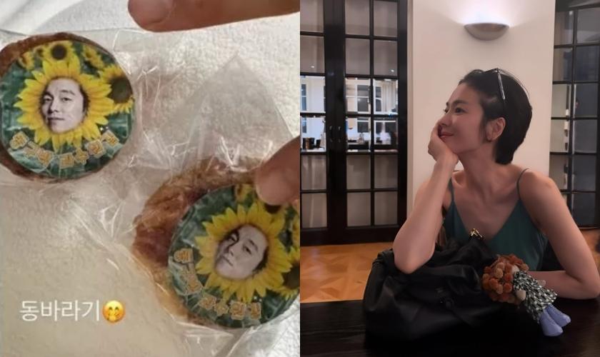 宋慧喬公開分享「孔劉臉」的餅乾。