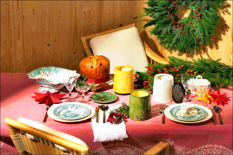 Acqua di Parma金色假期工藝限量版香氛蠟燭，為頂級限量大師傑作系列，採用陶瓷以義大利工藝製作。各500g／22,800元。