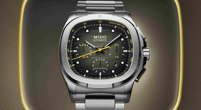 美度MIDO最復古Multifort TV計時碼錶推新色！灰黑搭亮黃帥翻 鈦遊絲機芯超抗磁