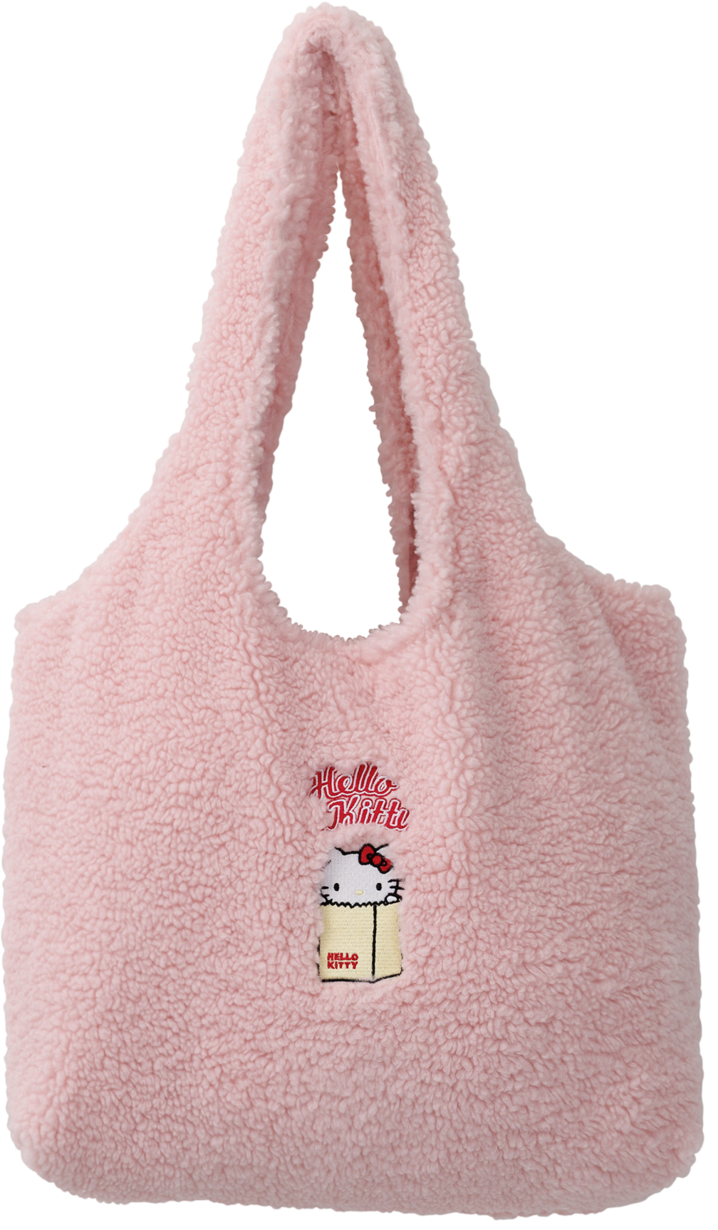 暖意十足的材質搭配大型托特包，是冬日超可愛的實用配件。