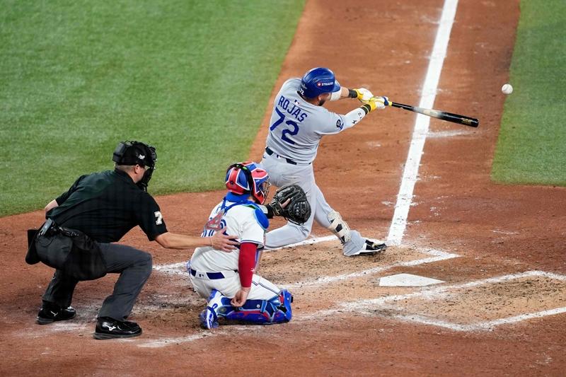 米格爾埃羅哈斯打出關鍵全壘打追平比數。（美聯社）