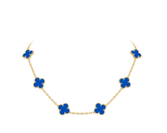 Van Cleef & Arpels Alhambra項鍊，十枚設計款、瑪瑙。（翻攝自官網）