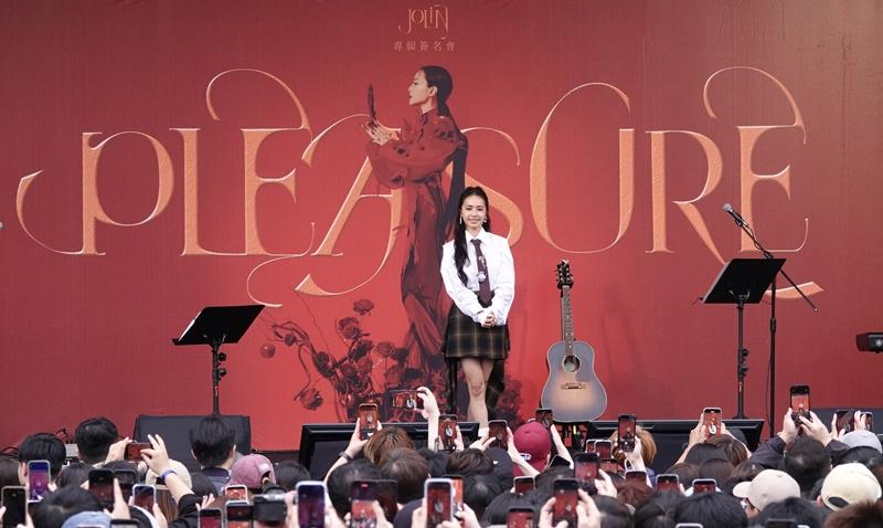 睽違六年蔡依林再度舉行粉絲見面會。（記者潘少棠攝）