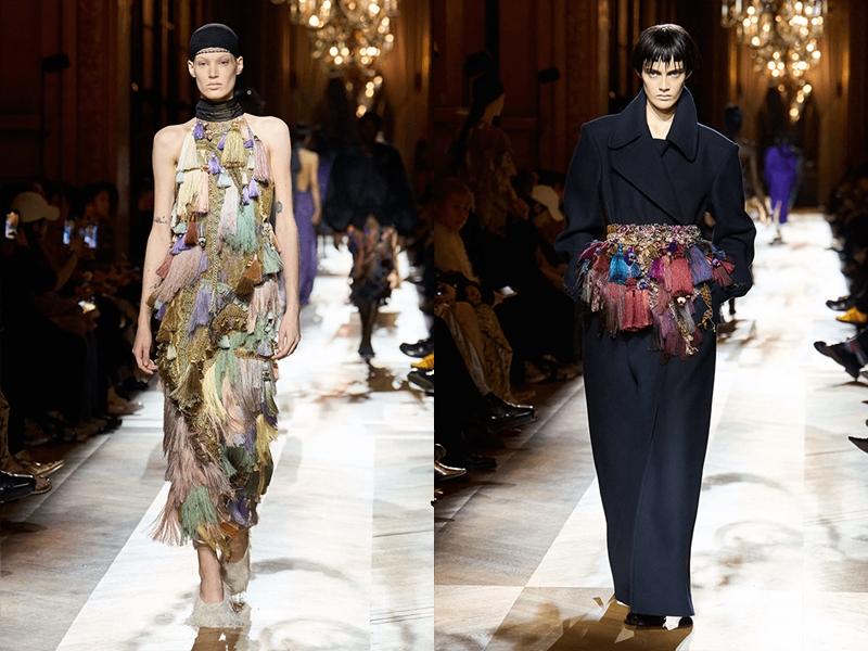 同樣的穗狀流蘇元素，也出現在同一系列的洋裝及腰帶作品中。（翻攝自instagram）