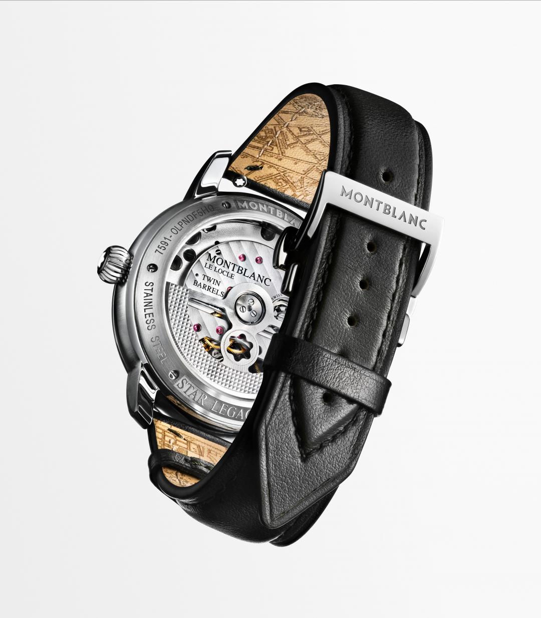 錶帶背面部分還印有1821年的巴黎地圖。