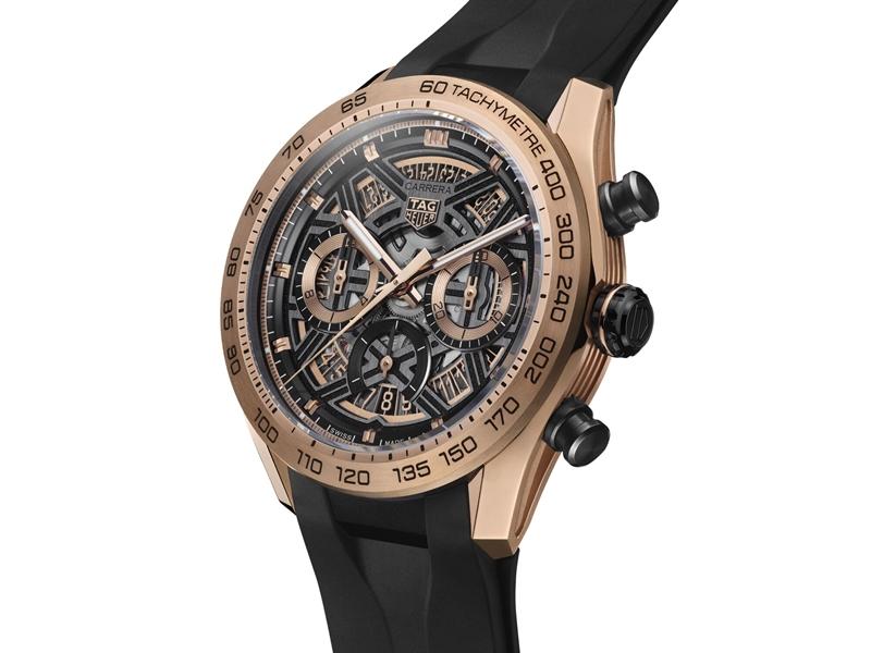 TAG Heuer Carrera Chronograph Extreme Sport計時腕錶極致玫瑰金款，732,200元。（TAG Heuer提供）