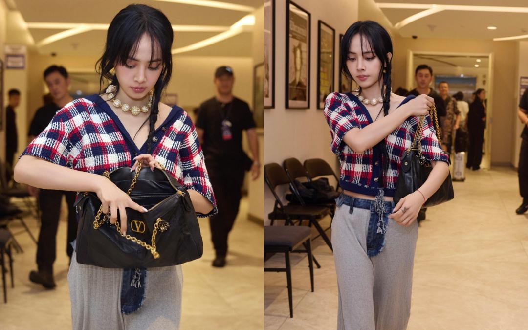 蔡依林一身輕便搭配Panthea包，為隨興風格注入優雅。