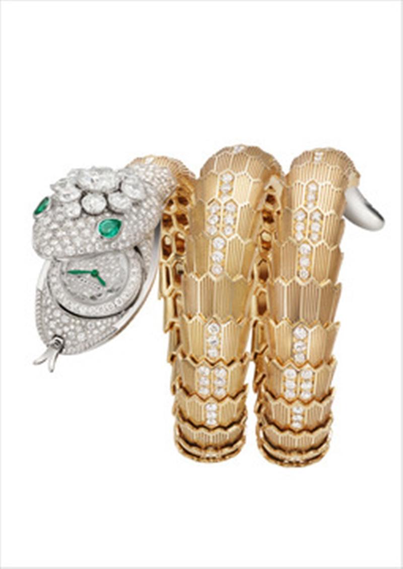 BVLGARI Serpenti Misteriosi頂級神祕手環腕錶。（BVLGARI提供）