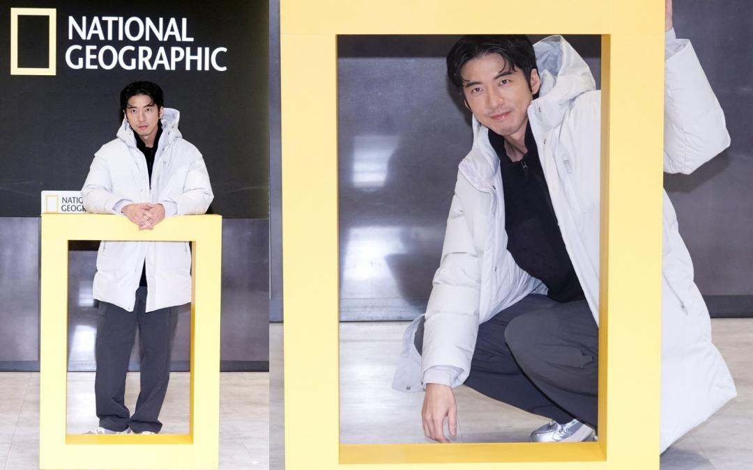 傅孟柏著ATLAS WINDSTOPPER BY GORE-TEX LABS 2L中長版鵝絨羽絨連帽外套，售價NT$18,580元。（圖／記者潘少棠攝）