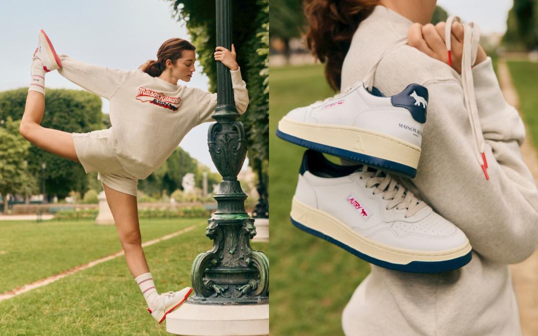 MAISON KITSUNÉＸAUTRY MEDALIST低筒運動鞋，售價NT$9,000元。