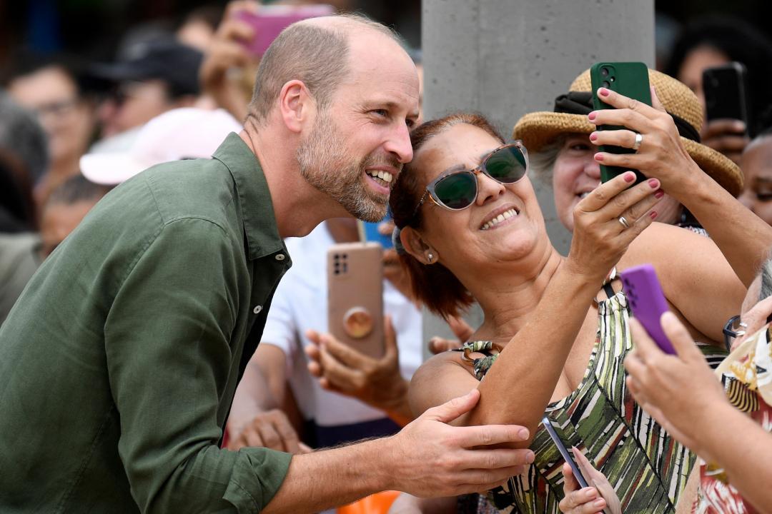 威廉王子為了「為地球貢獻獎」訪問巴西。(法新社)