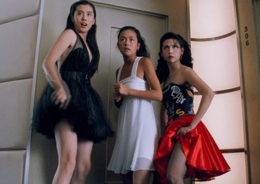 後藤久美子(中)曾經和王祖賢(左)、邱淑貞(右)一同演出《城市獵人》。