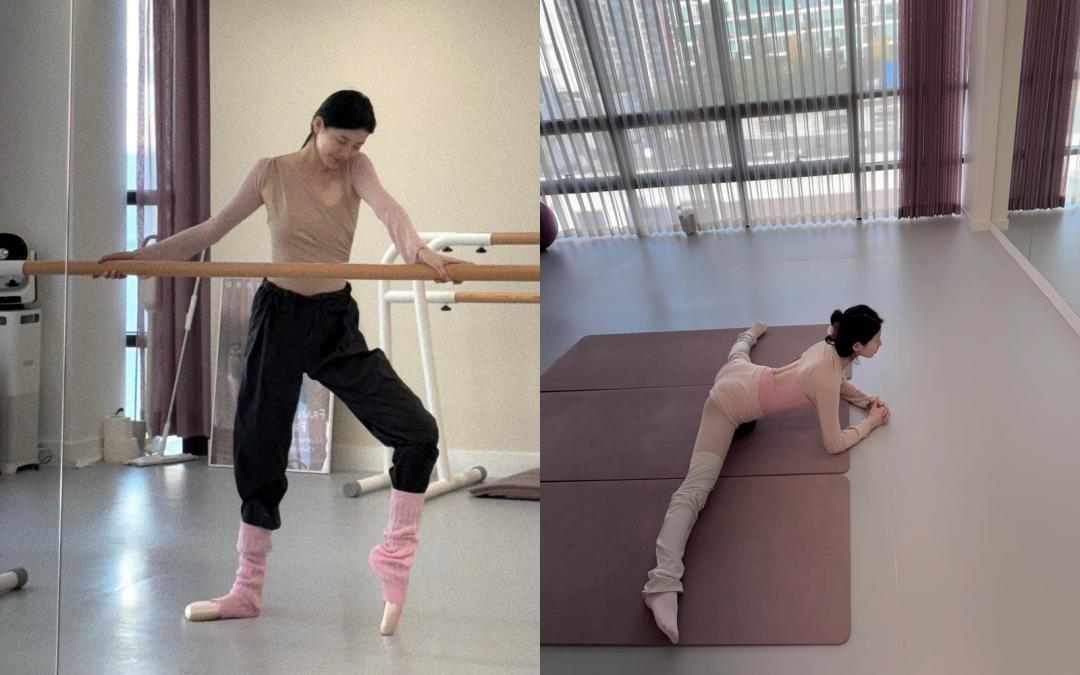 秀智昨深夜曬出一字馬劈腿照，讓人看呆。