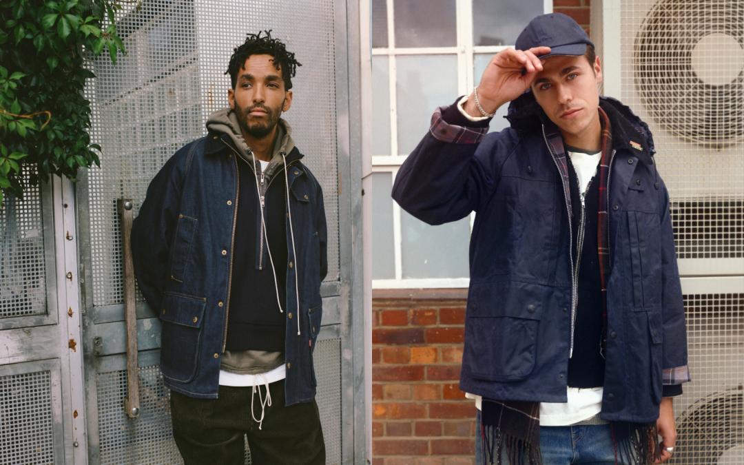 聯名系列（左起）Oversized Bedale丹寧外套，售價NT$16,500元；Oversized Bedale油布外套，售價NT$21,000元。